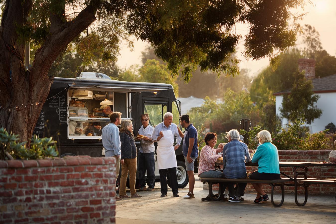 food truck installe sur terrain prive france